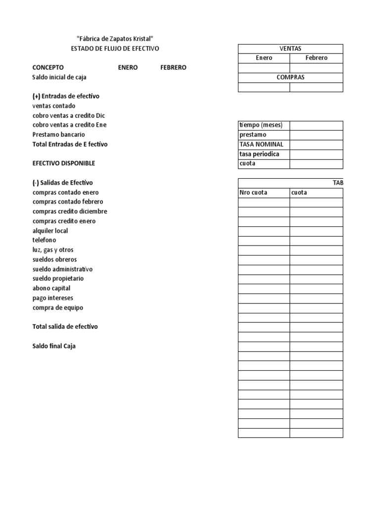 Ejercicio Practico Flujo de Efectivo | PDF | Finanzas y dinero
