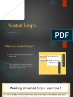 Nested Loops: BY, Ashwini K S