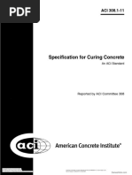 Specification For Curing Concrete: An ACI Standard