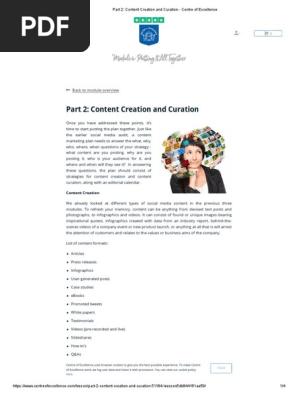 Part 2_ Content Creation and Curation - Centre of Excellence