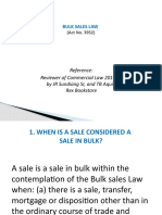Bulk Sales Law: Reference: Reviewer of Commercial Law 2014 Ed. by JR Sundiang SR, and TB Aquino Rex Bookstore