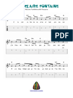 A La Claire Fontaine Tablature Guitare PDF