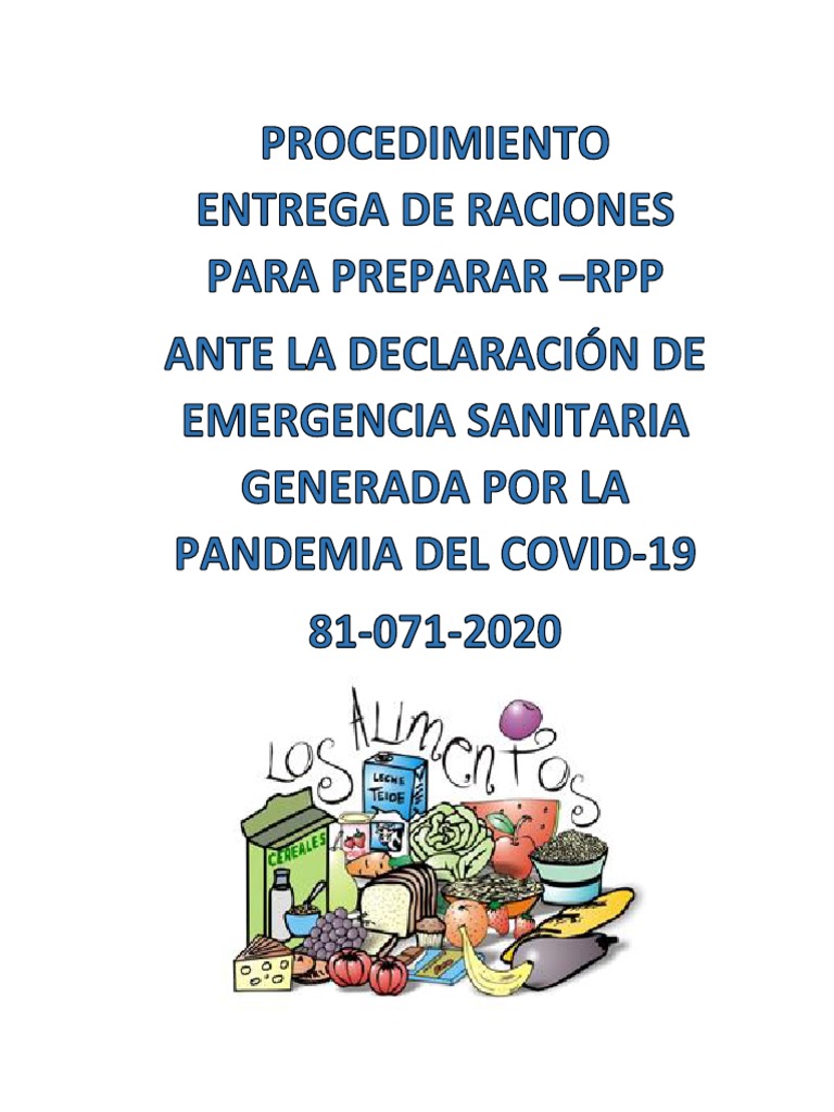 Entrega de RPP en Emergencia Sanitaria | PDF | Alimentos | Pesticida