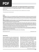 The Most Common Nonconformities Encountered During The Assessment of Medical Laboratories