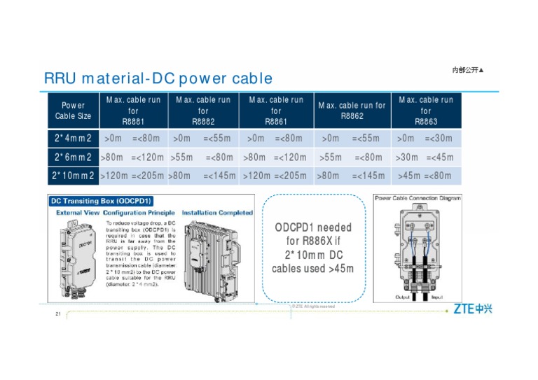 RRU DC Power Cable Specifications | PDF | Science & Mathematics | Computers