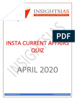 Insights April 2020 Current Affairs Quiz Compilation 1