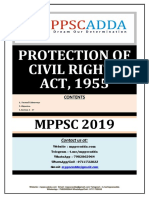 Protection of Civil Rights ACT, 1955: MPPSC 2019