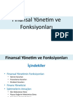 1 FY Finansal Yönetim Ve Fonksiyonları