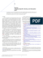 Density, Relative Density (Specific Gravity), and Absorption of Coarse Aggregate