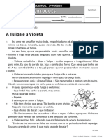 Ficha de Avaliação Trimestral - 2º Período - 3º Ano PORT - I PDF