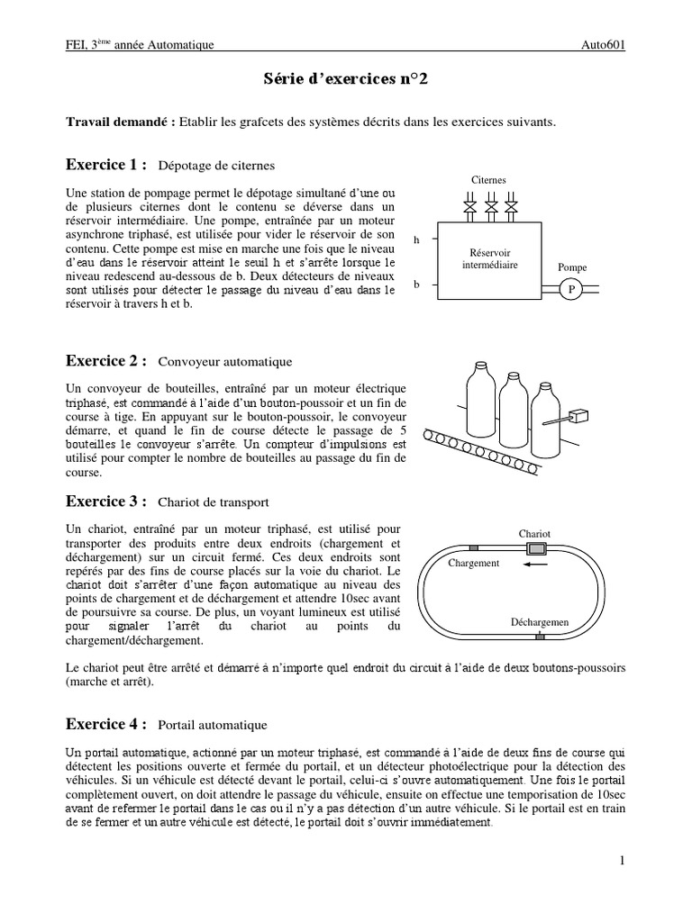 Exercices d'Automatisme en PDF | PDF | Équipement | Machine