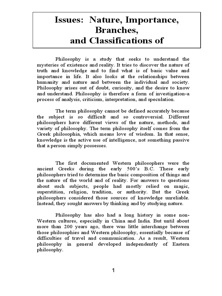 Understanding the Nature of Philosophy | PDF | Science | Plato