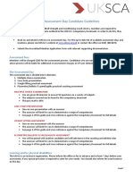 UKSCA Assessment Day Candidate Guidelines