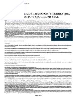 Ley Organica de Transporte Terrestre - Transito y Seguridad Vial PDF