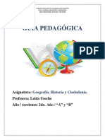 2do. año. Guía pedagógica de Geografía, Historia y Ciudadanía