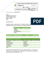 FT-SST-044 Formato Solicitud de Examen Médico