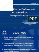 Evaluación de enfermería en pacientes hospitalizados: Técnicas semiológicas