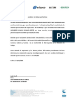 Acuerdo de Firma Electrónica: Cali - Barranquilla - Bogotá D.C. - Bucaramanga - Medellín - Pereira