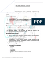 Taller de Primeros Auxilios PDF