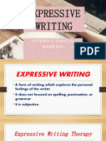 Expressive Writing: Vanessa G. Pascual Maed-Ele