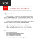 Logarithmic Functions: What I Need To Know