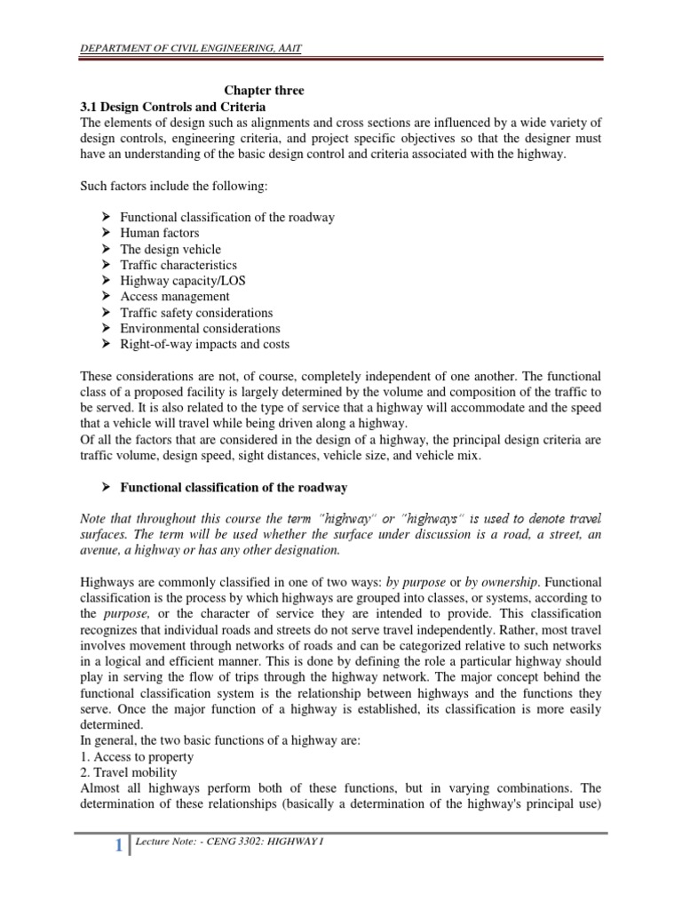 Highway Design Controls and Criteria | PDF | Traffic | Road