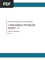 C Preamble Problem Sheet