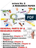Lecture 6 Parts of A Research Paper PDF
