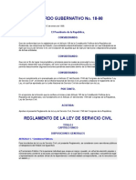 reglamento servicio civil ACUERDO GUBERNATIVO 18-98