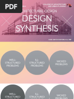 Architectural Design 1 - Lecture 13 - Design Synthesis