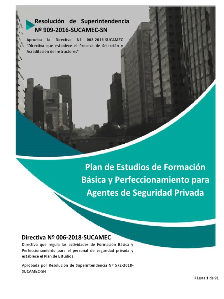 Plan de Instruccion Actualizada para Seguridad Privada | PDF | Derecho ...