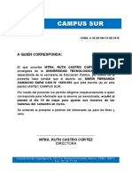 Carta de Constancia de Estudios Unitec