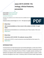 Uptodate - Coronavirus Epi, Prevention