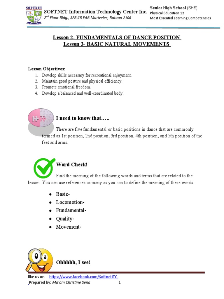 Fundamentals of Dance Positions | PDF | Anatomical Terms Of Motion | Foot