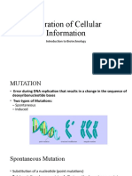 Alteration of Cellular Information