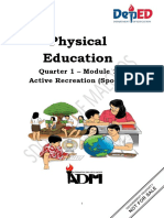 Physical Education: Quarter 1 - Module 1 Active Recreation (Sports)
