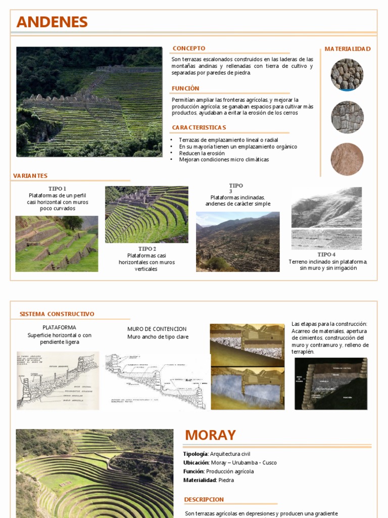Andenes Incas: Construcción y Función | PDF | Imperio Inca | Naturaleza