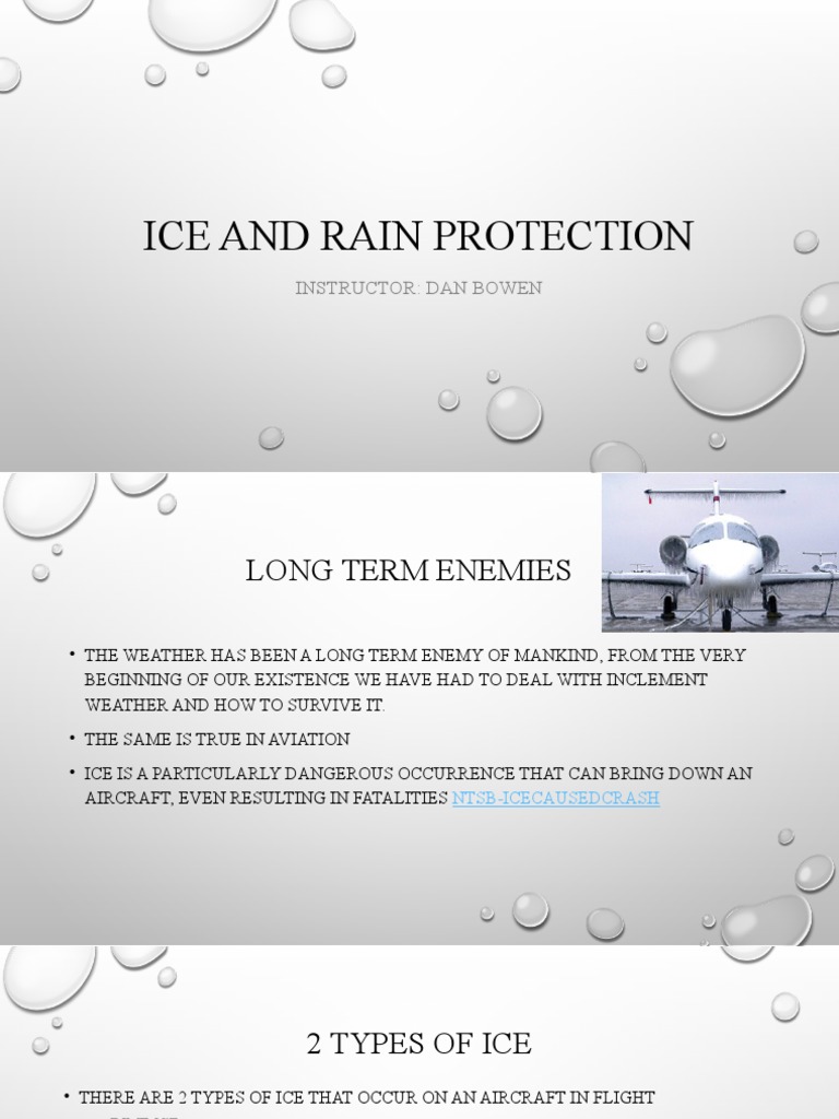Ice and Rain Protection PDF Ice Mechanical Engineering