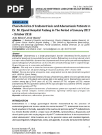 Characteristics of Endometriosis and Adenomiosis Patients in Dr. M. Djamil Hospital Padang in The Period of January 2017 - October 2018