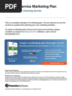 Download Cleaning service marketing plan by Palo Alto Software SN4868775 doc pdf