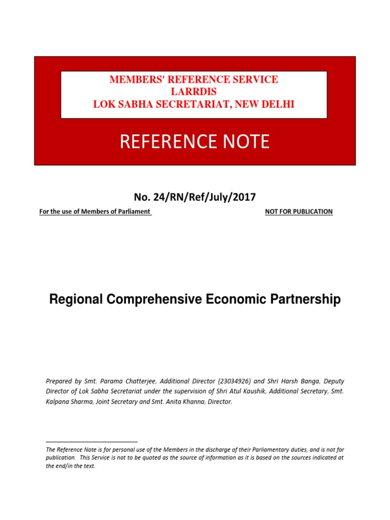 RCEP: Overview and Key Negotiations | PDF | International Relations ...
