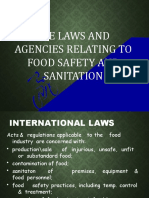 The Laws and Agencies Relating To Food Safety and Sanitation