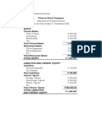 Statement of Financial Position Sample