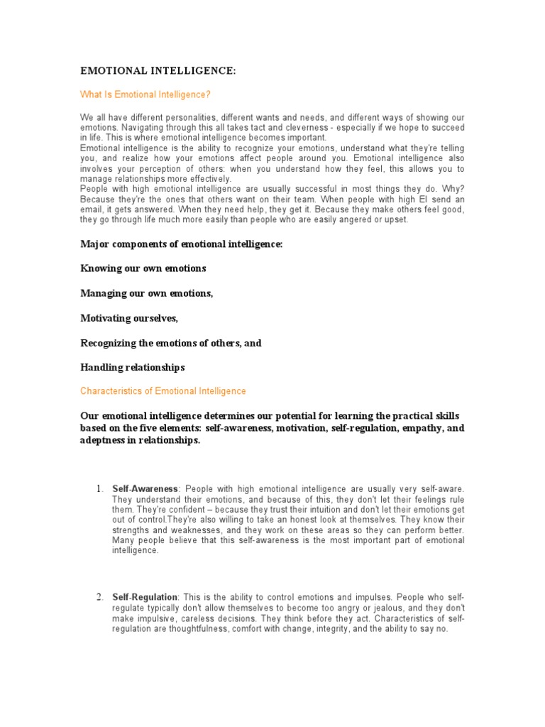 Emotional quotient essay image