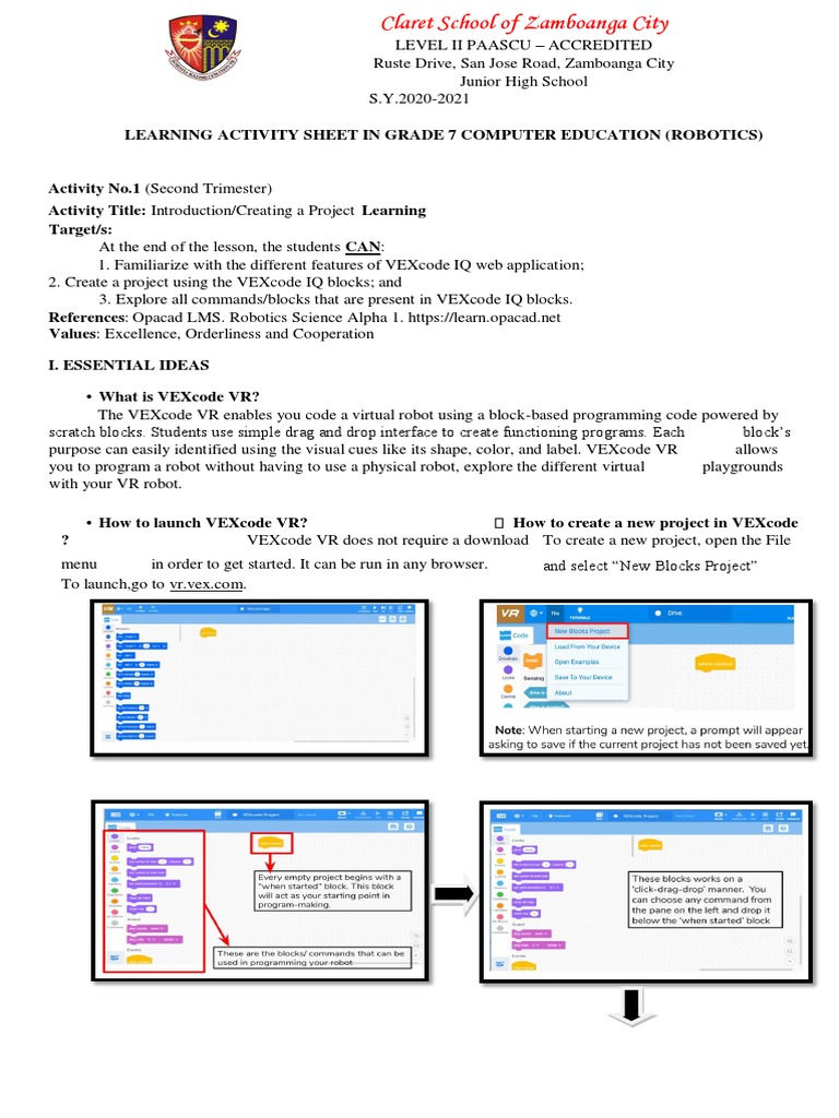 Activity 1 - Introduction L Creating A Project | PDF | Virtual Reality ...