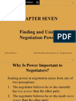 Chapter Seven Finding and Using Negotiation Power