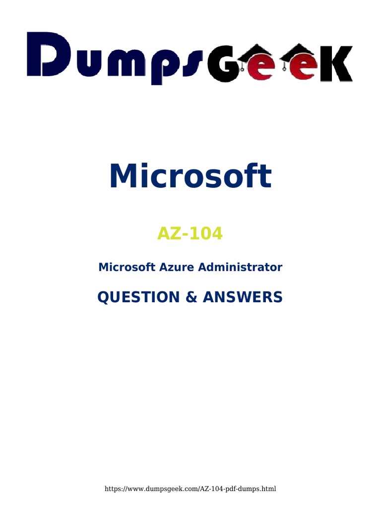 Microsoft Azure Administrator AZ-104 Exam Guide | PDF | Active ...