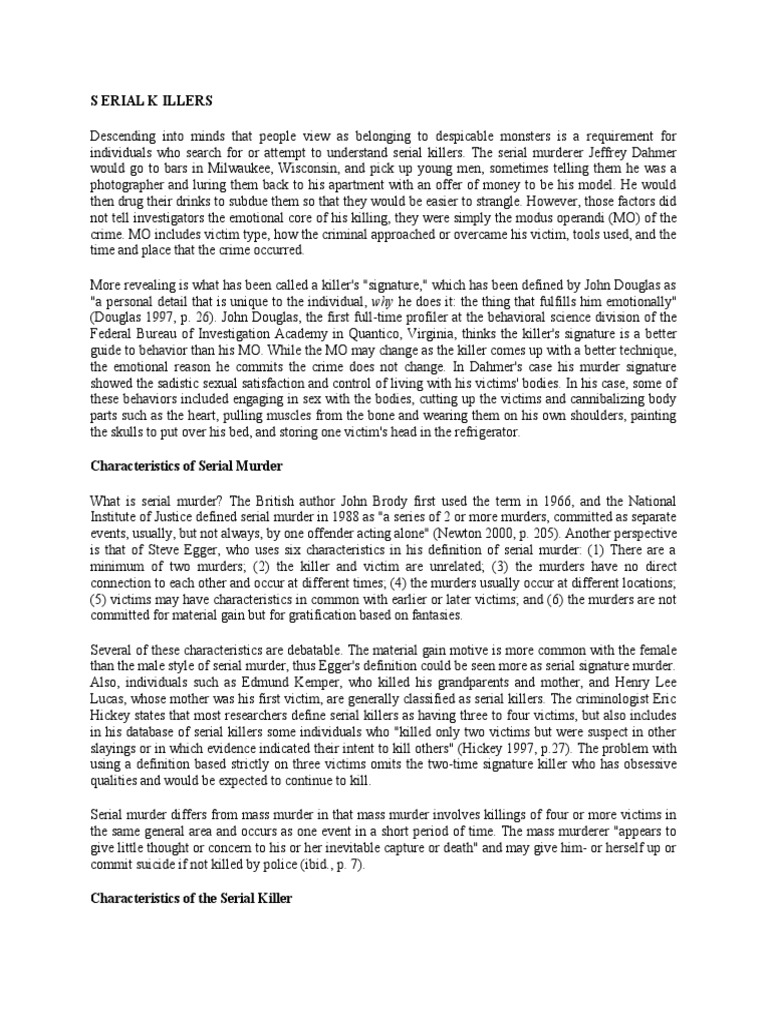 Serial Killers Psychology Pdf Serial Killer Frontal Lobe