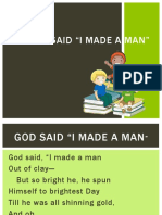 God Said "I Made A Man"