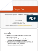 Chapter One: Information Systems in Global Business Today